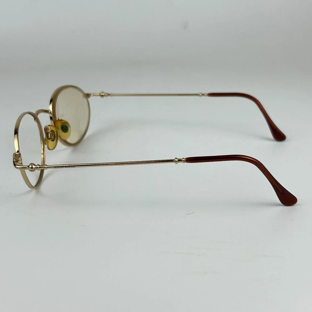 Anne Klein K1067 Women Eyeglasses‎ Frame Gold Tone Round Full Rim 49-18-135mm